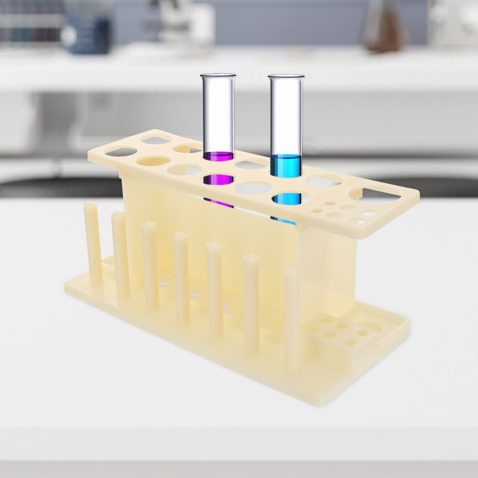 Lab Equipment - Portaprovette in legno, scaffale da laboratorio,