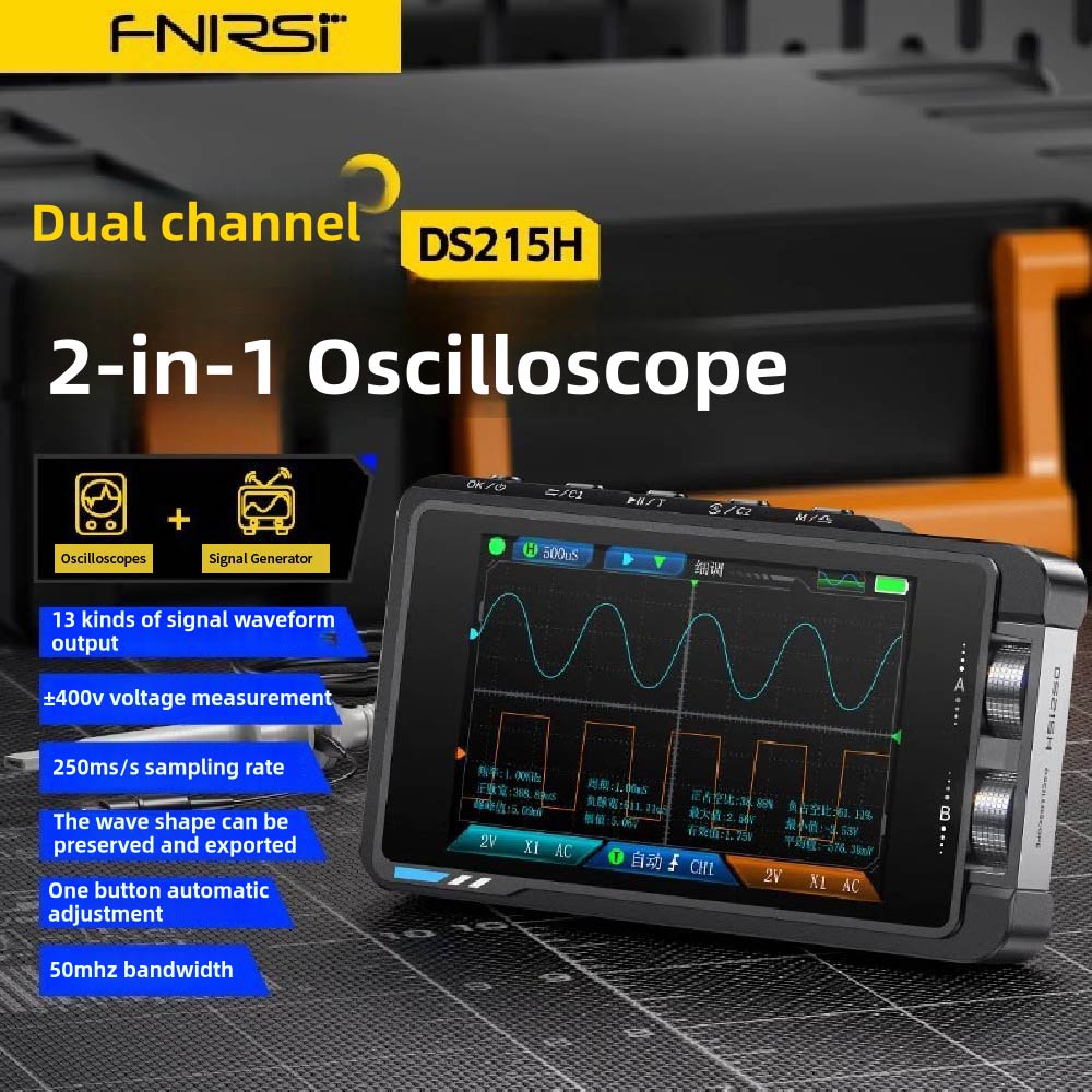 Fnirsi Digital Oscilloscope Handheld - Oscilloscopio Digitale Portatile FNIRSI DS215H con