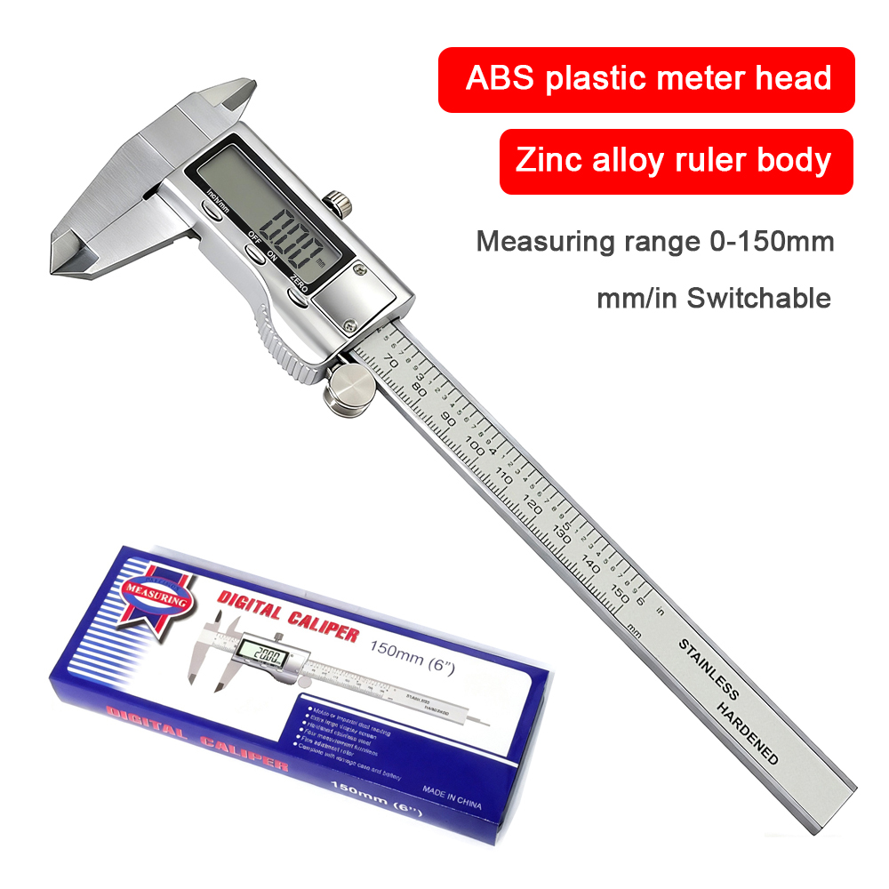 Digital Caliper 150Mm Stainless Steel - Calibro Digitale in Lega di Zinco