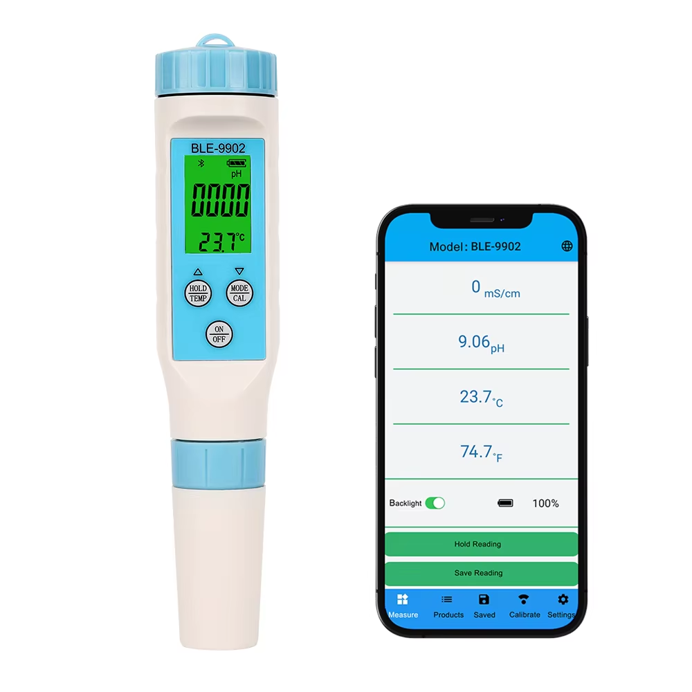 Ph Meter Digital Water Tester - Tester dell'acqua 3-in-1 per pH/EC/Temperatura, Misuratore