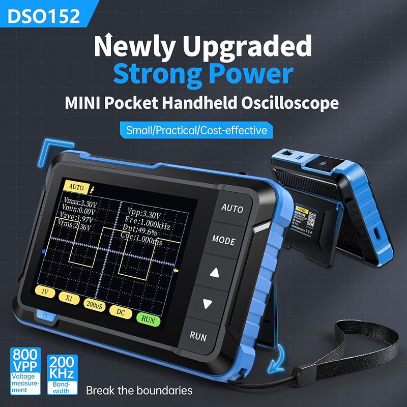Fnirsi Digital Oscilloscope Handheld - FNIRSI DSO152 Mini oscilloscopio digitale portatile