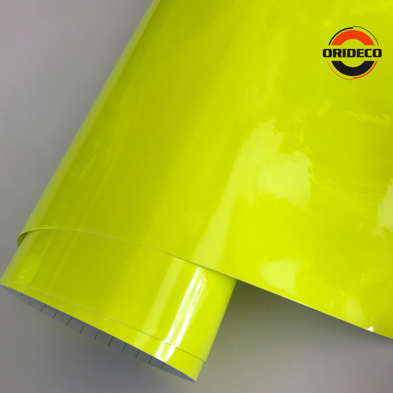 Air Bubble Wrap Roll Packaging - 10/20/30/40/50*152CM Gloss Neon Giallo Fluorescente Vinile