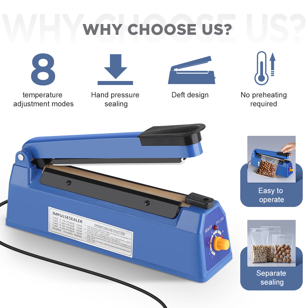 Sigillatrice a impulsi Macchin - Plastic Bag Impulse Heat Sealer recensione e prezzo