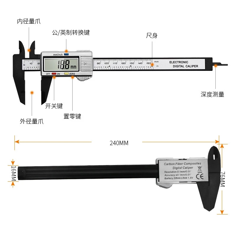 150MM batteria tatuaggio sopra - Digital Caliper 150Mm Stainless Steel recensione e prezzo